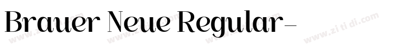 Brauer Neue Regular字体转换